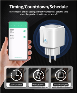 SH-SP-EU-001 <b>Smart</b> WiFi <b>Plug</b> 20A EU Standard <b>Socket</b> with Energy Monitoring App Control Voice Assistant Compatible OEM ODM - Product Image 5