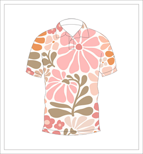 Mens Floral Print Polo <b>Shirt</b> Short Sleeve Casual Summer <b>Collared</b> Golf Style Fashion Tee - Product Image 4