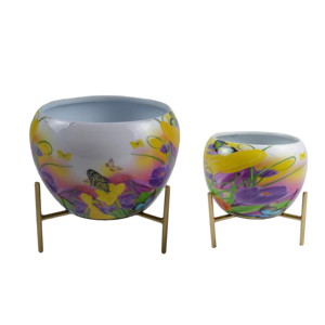 Standard Quality <b>Pot</b> <b>Stand</b> with Metal <b>Pot</b> New Design Flower <b>Pot</b> & Planter with <b>Stand</b> Wedding Hotel Decoration Premium Quality - Product Image 5
