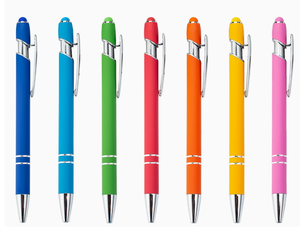 Stylo à bille en métal avec bouton poussoir tactile - Product Image 2