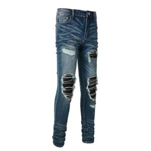 Pantalones de mezclilla para hombre, de algodón, lavados, ligeros, transpirables, de corte ajustado, informales, estilo urbano, personalizados, ¡gran oferta! - Product Image 3