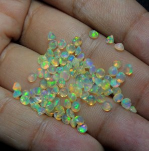 Opale Welo Ronde Facettée, Pierre Précieuse Naturelle d'Éthiopie, Opale Welo en Vrac, Prix de Gros - Product Image 5