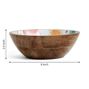 Mango Wood Mixing Bowl for Kitchen Handcrafted Decorative Serving for Snacks Salad Dessert Curries - Product Image 2