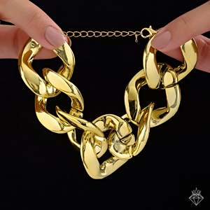 Pulsera de cadena de oro antideslustre de tendencia de PRAO, joyería de brazalete fino - Product Image 2