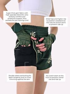 กางเกงมวยไทยผู้หญิงรุ่นใหม่ปี 2026 ผลิตจากโพลีเอสเตอร์ 100% ปรับแต่งด้านหน้าได้ ชุดฝึกซ้อม MMA บริการ OEM ระบายอากาศได้ดี - Product Image 4