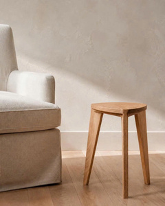 Modern Wooden <b>Stool</b> Minimalist Design Three-Legged Chair Home Furniture Bedroom Accent <b>Seat</b> - Product Image 4