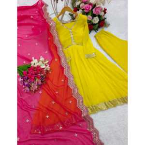 Robe de soirée élégante de créateur avec un magnifique dupatta pour les fêtes, style Pent - Product Image 6