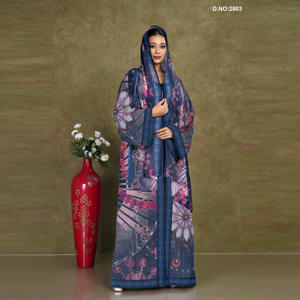 Abaya Moderna Estampada con Capas Fluidas, Cobertura Elegante, Motivos, Acabado Premium, Estilo Sofisticado y Modesto - Product Image 5