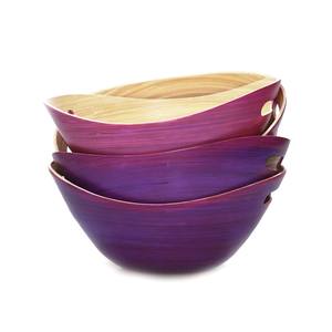 Plateau de service fait main facile à utiliser, saladier en bambou naturel filé, articles de cuisine en gros pour restaurant ou usage domestique - Product Image 3