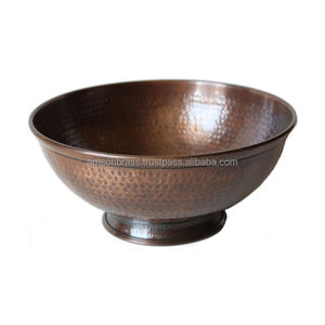 Bol de service pour la maison Table à manger Bol à fruits Cuivre Métal Design Stockage de fruits - Product Image 3