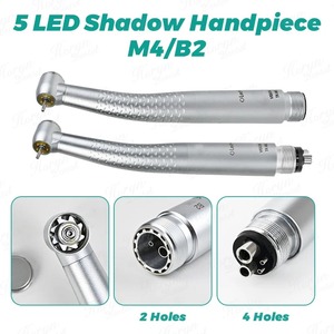 หัวกรอฟันความเร็วสูง 5 LED พร้อม E-Generator แบบใช้ลม 2/4 รู แบบกดปุ่ม 5 หัวฉีดน้ำ  พร้อมลูกปืนเซรามิก - Product Image 4