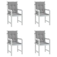 4 coussins de chaise de jardin gris 39.4 "x 19.7" x 1.2 "coussins d'extérieur en tissu Oxford