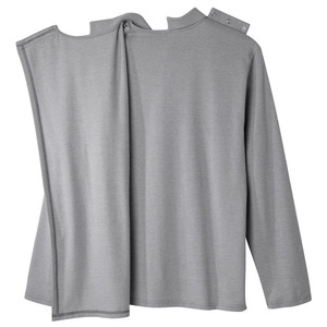 Men's Black or <b>Grey</b> 100% Polyester with Knitted Collar Self Fabric Cuffs with Left Chest Pocket Long Sleeves <b>Polo</b> <b>Shirt</b> - Product Image 5