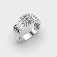 Bague pour homme tendance en argent sterling 925 avec diamant Moissanite, bijoux de luxe pour mariage, fiançailles, style Hip Hop Iced Out