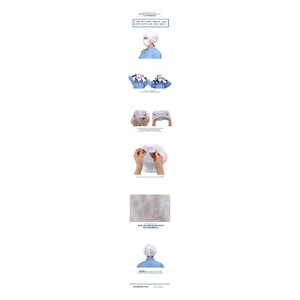 Cuffia igienica interna in cotone coreano, confezione da 10, tipo fascia, fodera traspirante per parrucche, copricapo per salone, cucina e servizi alimentari - Product Image 2