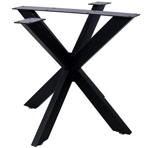 Patas de mesa de acero en forma de araña, de alta resistencia, color negro, 28'' de alto x 32'' de ancho x 33'' de profundidad, para mesas de comedor y mesas de centro. - Product Image 3