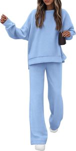Conjunto de Sudadera con Capucha Oversize y Pantalones de Chándal de Forro Polar Premium para Mujer, Conjunto Deportivo de Sudadera con Capucha y Pantalones de Chándal para Mujer - Product Image 1