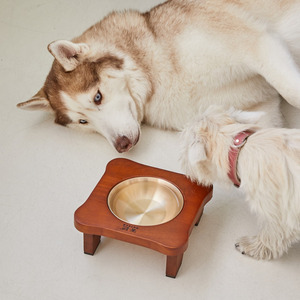 NOBBAN Premium Korean Traditional Bangjja Yugi Bronzeware Pet Bowl for Dogs & <b>Cats</b> (Single/Double) - Product Image 6