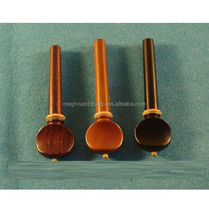 Chevilles de basson françaises, collier à bille blanc, boîte rose, ébène, Meghna International MEG-O28 pour réparation, remplacement et usage par luthier, export - Product Image 1