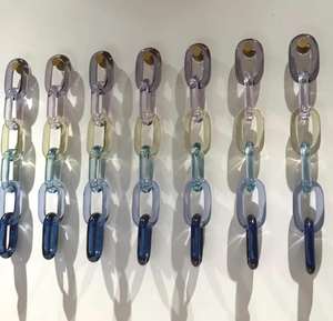 Decoración del hogar: Eslabones de cadena de resina personalizables de gran tamaño y colores claros, eslabones grandes de resina multicolor disponibles. - Product Image 1