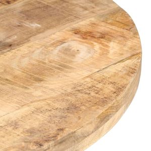Table à manger en bois de manguier naturel, durable, finition brute avec placage attrayant - Product Image 3