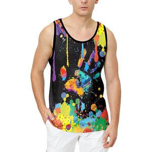 <b>Men's</b> 3D Tank Tops Summer Casual Sleeveless <b>Shirts</b> with Colorful Novelty Graphics Unisex Lightweight Fashion Tees for <b>Beach</b> - Product Image 3