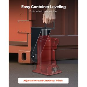Set da 2 Pezzi: Sollevatore per Container con Maniglia a U Rinforzata, Resistente a Sole e Pioggia, per Stoccaggio e Livellamento - Product Image 2