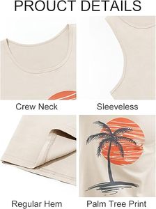 เสื้อกล้ามคอกลมสีฟ้าอ่อนพิมพ์ลายสำหรับผู้ชาย ผ้าโพลีเอสเตอร์ 100% ระบายอากาศได้ดี เป็นมิตรกับสิ่งแวดล้อม สปอร์ต ทอจากผ้าทอ ย้อมสีแบบย้อมเส้นด้าย แห้งเร็ว - Product Image 6