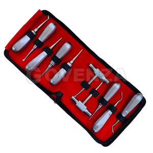 Juego de Elevadores de Luxación Manuales de Acero Inoxidable de Alta Calidad con Empuñadura Ergonómica, Diseño de Diferentes Formas para Extracción Dental de Raíces - Product Image 5