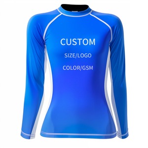 Custom Logo Long Sleeve Quick Dry Rash Guard UV Protection Men Compression Shirt Gym Fitness <b>Surf</b> Swim Training Top - Product Image 2