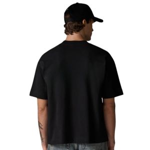 Men Loose Fit <b>Black</b> Short Sleeve Cotton T <b>Shirt</b> Small Chest Print Casual Street Style Top OEM Wholesale Custom Supply - Product Image 6