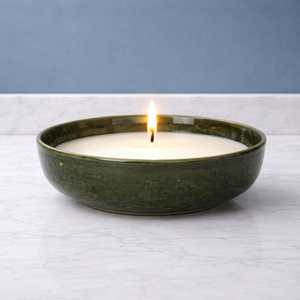 Sea Breeze Ceramic Candle Vessel Wide Bowl Thick Durable Heat Resistant Smooth Gloss Glaze Single Wick Elegant Home Decor - Product Image 4