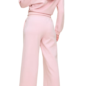 Pantalon de survêtement en molleton pour femme, coupe ample, taille élastique avec cordon de serrage, poches latérales, idéal pour les loisirs et le quotidien - Product Image 2