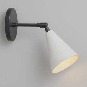 Minimalist Wall Sconce With White Cone Shade Geometric Design Indoor Lighting Fixture For Bedroom Decor - Product Image 1