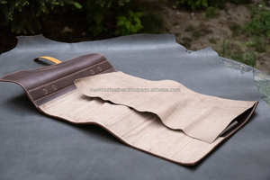 Étui à couteaux en cuir de qualité supérieure, kit de rangement pour couteaux de chef, organiseur d'outils culinaires professionnels, protection anti-odeurs pour la cuisine - Product Image 6