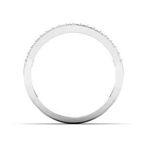 Anillo de Diamantes Redondos Brillantes de Laboratorio con Banda Chevron, Calidad IGI D-E-F VVS-VS, Oro, Oro Rosa, Oro Blanco, Plata, Joyería Profesional - Product Image 4