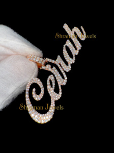 Pendentif en diamant Moissanite personnalisé unisexe 2.73 TCW glacé argent 925 plaqué or rose à la mode attrayant pendentifs fins breloques - Product Image 2