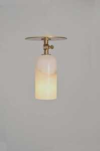 Plafonnier moderne en laiton avec abat-jour en marbre, spot rond réglable, lampe de décoration intérieure pour salon - Product Image 3