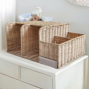 Cesta de Pañales Tejida Premium con Asas para Organización de Guardería, Almacenamiento de Bebés y Decoración de Habitación Infantil, Venta al por Mayor OEM ODM - Product Image 1