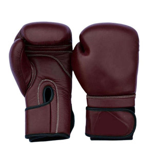 Gants de boxe en cuir à doigts entiers avec fermeture Velcro pour adultes, pour l'entraînement - Product Image 3
