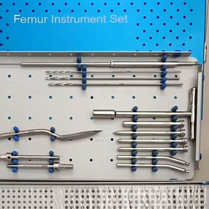 PISSCO Femur surgical <b>instruments</b> set Femur implant set with screws Femur surgery tool kit Surgical <b>instruments</b> femur implants - Product Image 4