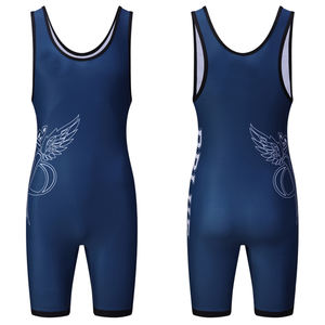 Combinaisons de lutte pour hommes de haute qualité, personnalisées, en gros, respirantes, à séchage rapide, avec sangles réglables, en polyester - Product Image 3