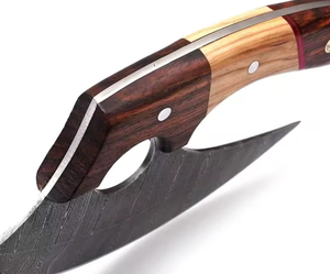 Cortador de Pizza de Acero de Damasco, Cuchillo Profesional para Pizza con Hoja Afilada y Mango de Madera Premium - Product Image 5