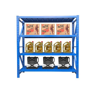 Racking Adjustable <b>Metal</b> Boltless <b>Shelf</b> and Racks Warehouse Storage Medium Duty <b>Metal</b> Rack <b>Shelf</b> - Product Image 2