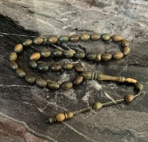 Rosario Musulmán Personalizado Kuka Tasbih, Cuentas de Oración de Forma Ovalada, Artesanía Natural, Accesorio Espiritual Ecológico - Product Image 2