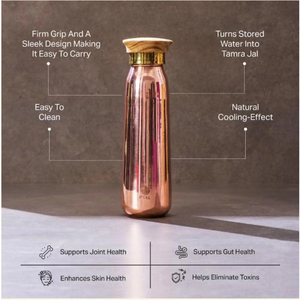 Copper Polish Simple Best Quality Water <b>Bottle</b> With Wooden Lid Decoration Luxury Unique Wholesale Fancy Modern Copper <b>Bottle</b> - Product Image 5