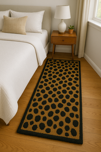 Abstract Modern Wool Rug Handmade brown Black geometrical pattern unique design Tufted <b>Carpet</b> Black Friday Christmas Gift - Product Image 3
