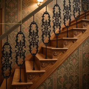 Barandilla de Hierro Premium con Diseño Decorativo Elegante para Escaleras, Balcones, Jardines, Viviendas Residenciales y Edificios Comerciales - Product Image 1