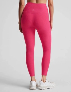 Nuevo Conjunto de 2 Piezas para Mujer en Color Rosa Jaspeado OEM, Top y Leggings de Cintura Alta, Cintura Natural sin Costuras - Product Image 5
