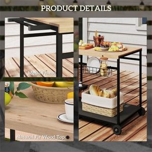 Carrello Griglia Pieghevole in Acciaio per Campeggio, Escursionismo e Giardino - Product Image 6